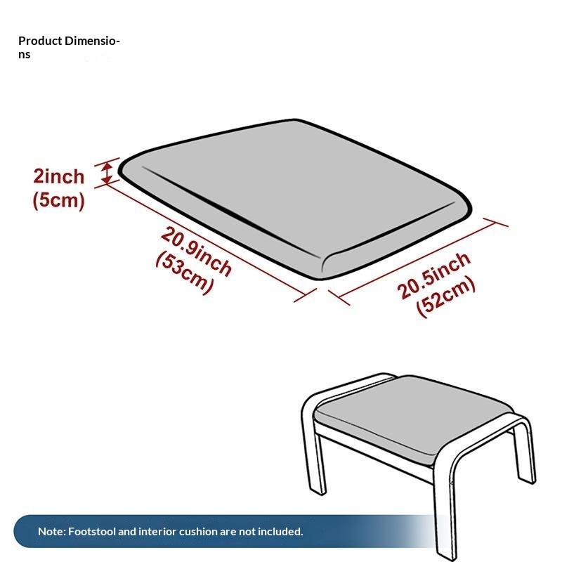 Jacquard Poang Chair Footstool Cover Washable Dustproof Solid Chair Pad Slipcover Non‑Slip Chair Protector For Living