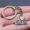 I Love Tags Keychains Decoration Popular Vintage Jewelry Ring Size 28Mm