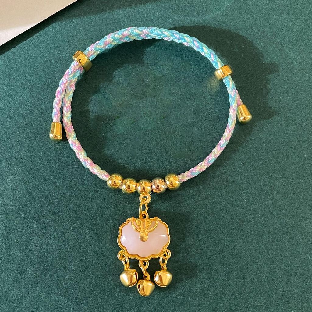 Gewebtes Seil Glückssegen kleiner Fisch Glücksbeutel Anhänger Licht Armband exquisit Nische berühmt ethnischer Stil Nische Temperament vielseitiger Schmuck