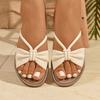 Fashion Leisure Women Slippers Slides Outside Flat Low Heels Shoes for Women Solid Leather Platform Summer Shoes Plus Size