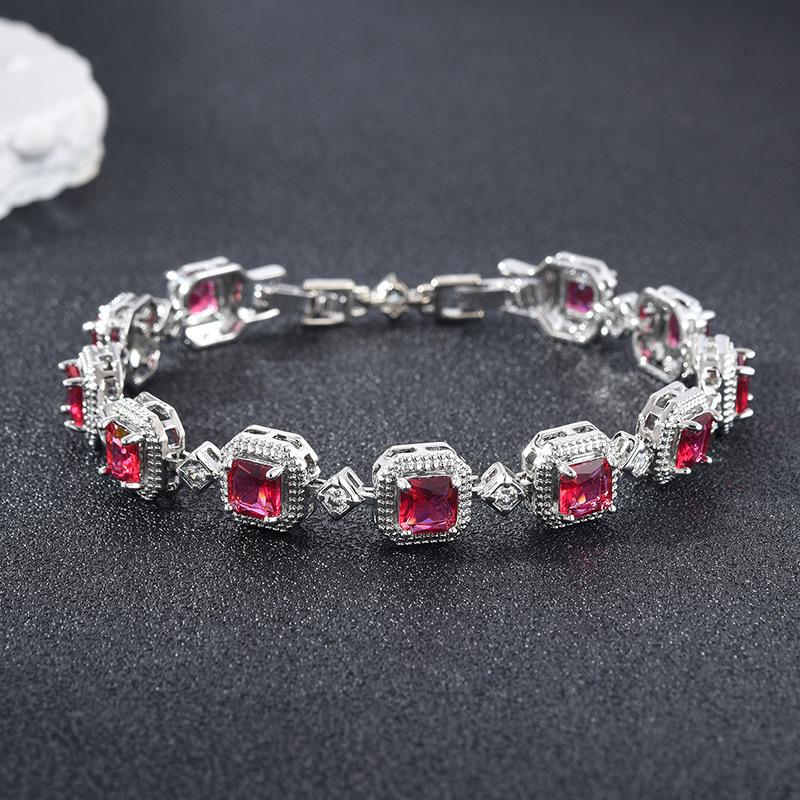 Adjustable Color Zircon Bracelet Women'S Full Diamond Color Treasure Bracelet