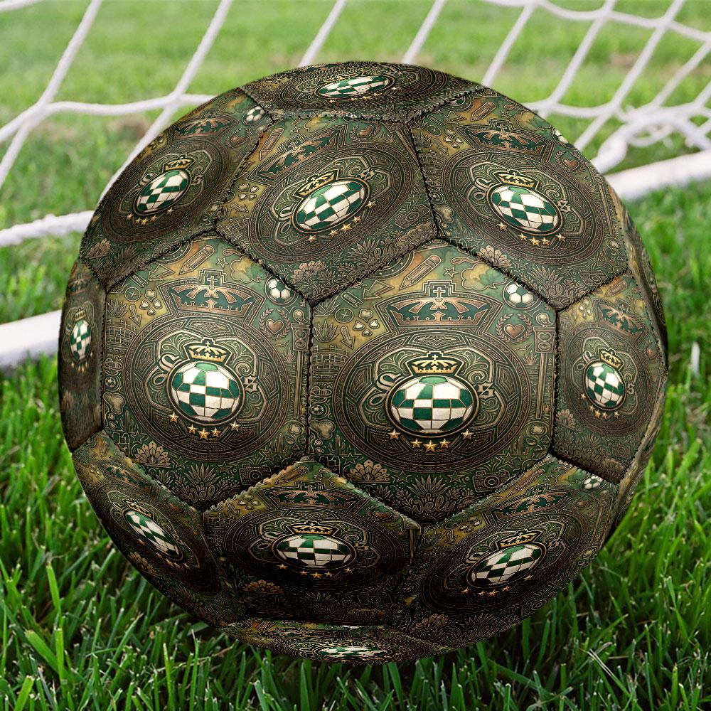 Club Santos Laguna Print Size 5 Soccer Ball, Standard Match Football for Sports Game and Team Practice, Ideal Gift for Soccer Fans