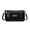 New Style Mother Trendy Women's Bag Solid Color Pu Women's Slanted Strap Shoulder Bag Bow Soft Leather Small Bag