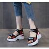 2025 summer foreign trade slope heel sandals women platform versatile muffin shoes heightening fashion Internet celebrity super fire sandals women
