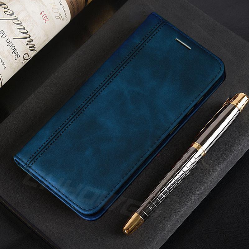 

Чехол Магнитный кожаный кошелек-чехлы для телефонов Redmi Note 10 10S 8T 9 8 7 Pro Max 8A 7A 6 6A 9A 9AT 9C NFC Mi A3 Lite POCO M3 F3 X3 PRO Матовый откидной чехол RedMi Note 8 2021 синий