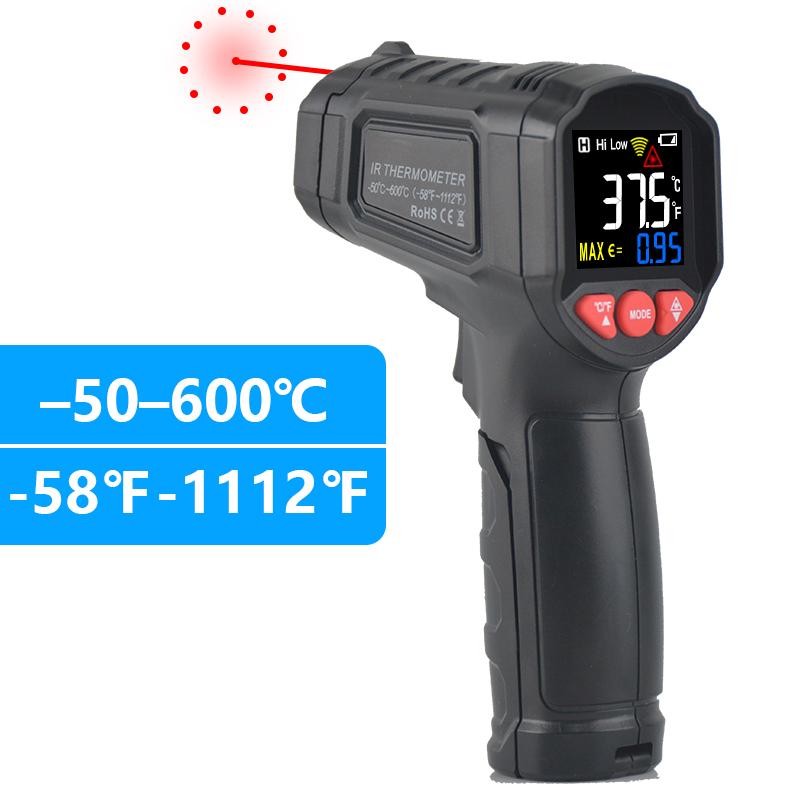 -50~ 800℃ -122~1472℉ Thermometer Mestek Temperature Meter  Emissivity Infrared Thermometer Termómetro Digital