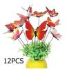 12 Pcs Colorful Butterflies Garden Yard Planter Butterfly Stakes Decoracion Outdoor Decor Flower Pots Decoration
