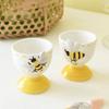 3D Eierhalter Keramik gedämpfter Eierbecher Niedlicher Cartoon Eierbecher Küchen-Ausstellung