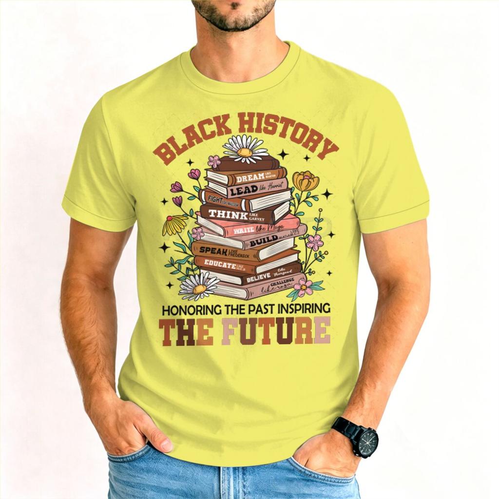 Black History Books Floral Honoring The Past Inspiring The Future Tshirt Unisex Unisex Teacher Gifts Tshirts Vintage Juneteenth Tee