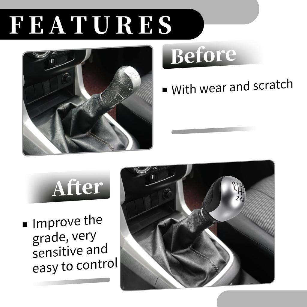 Partuto 6 Speed Manual Gear Shift Knob - Car Shift Lever Knob - For