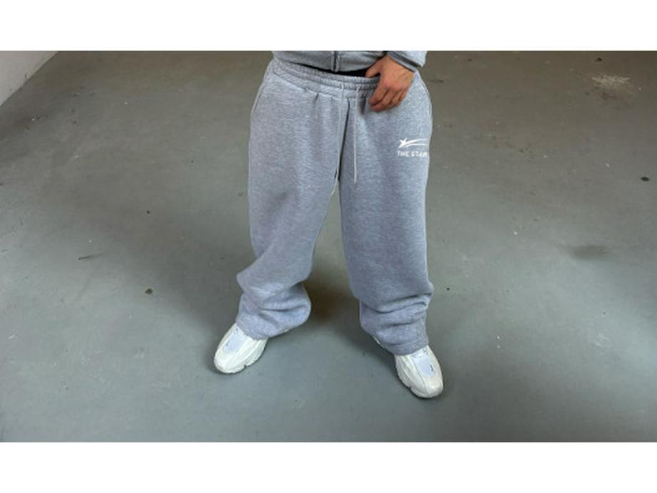 

2025 Trendy European Style Unisex Streetwear Set - Printed Zipper Top & Bottoms Small