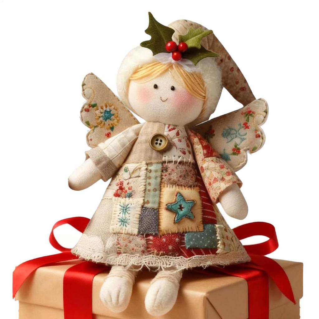 Kids Christmas Craft Kit Vintage Rustic Cute Decor Soft Doll Decoration Sewing Kit for Adults Girls Beginner Handicraft Lovers
