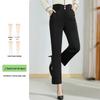 Paster Women's Elastic Waist Straight-Leg Cropped Pants