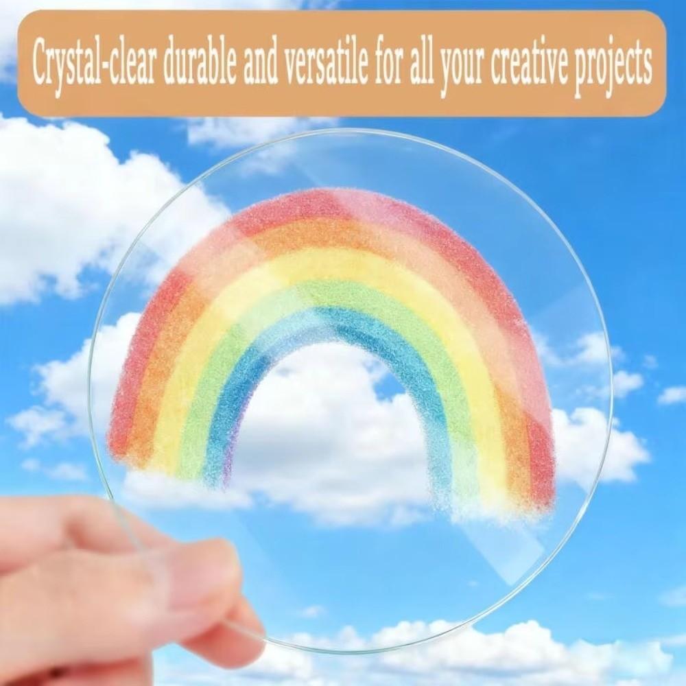 10Pcs 2MM Acrylic Round Disc 3/5/10/15CM Transparent Acrylic Circle Blanks Round Shape Clear Transparent Disc