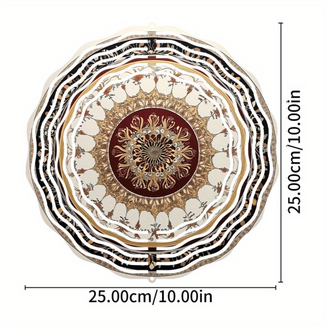 

Винтажный цветочный ветряк 3D вращающийся подвесной декор для сада, двора, окна, наружное украшение, коричнево-золотая гармония, подвеска 01A