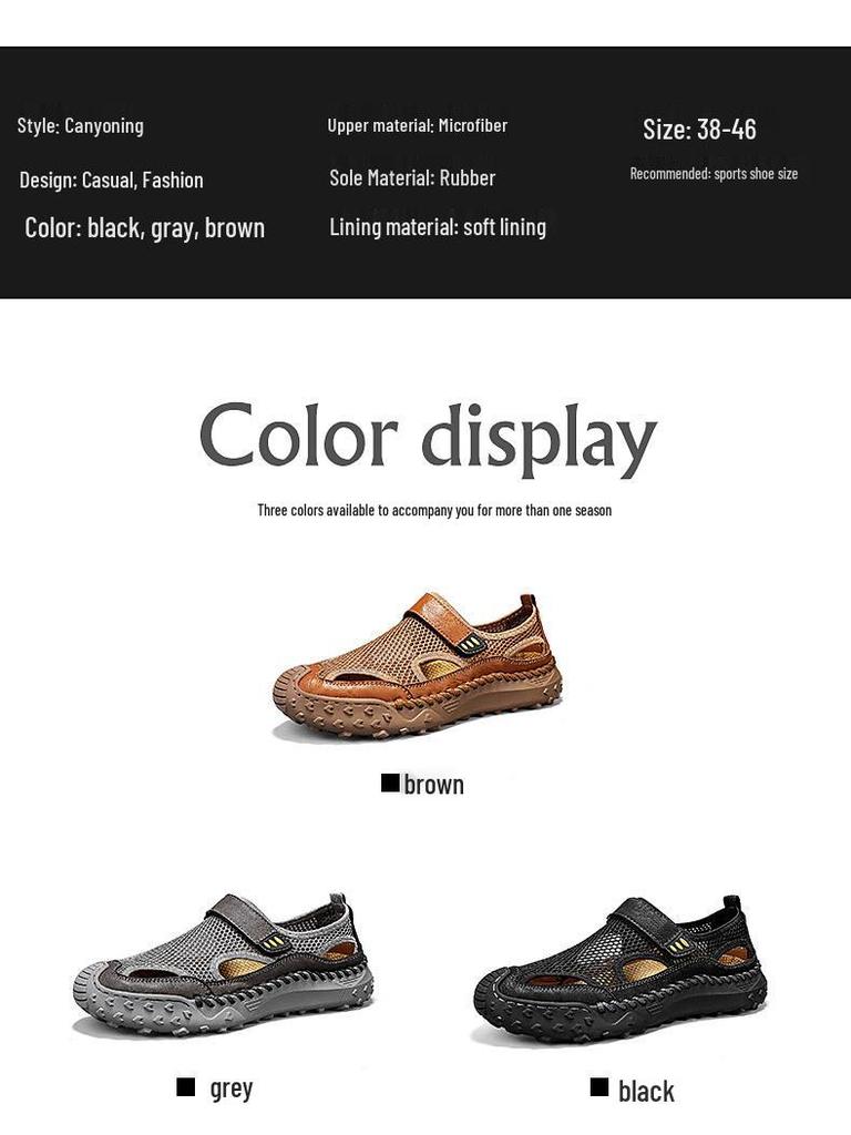 Men's Summer Casual Cross-Border Breathable Mesh Sandals