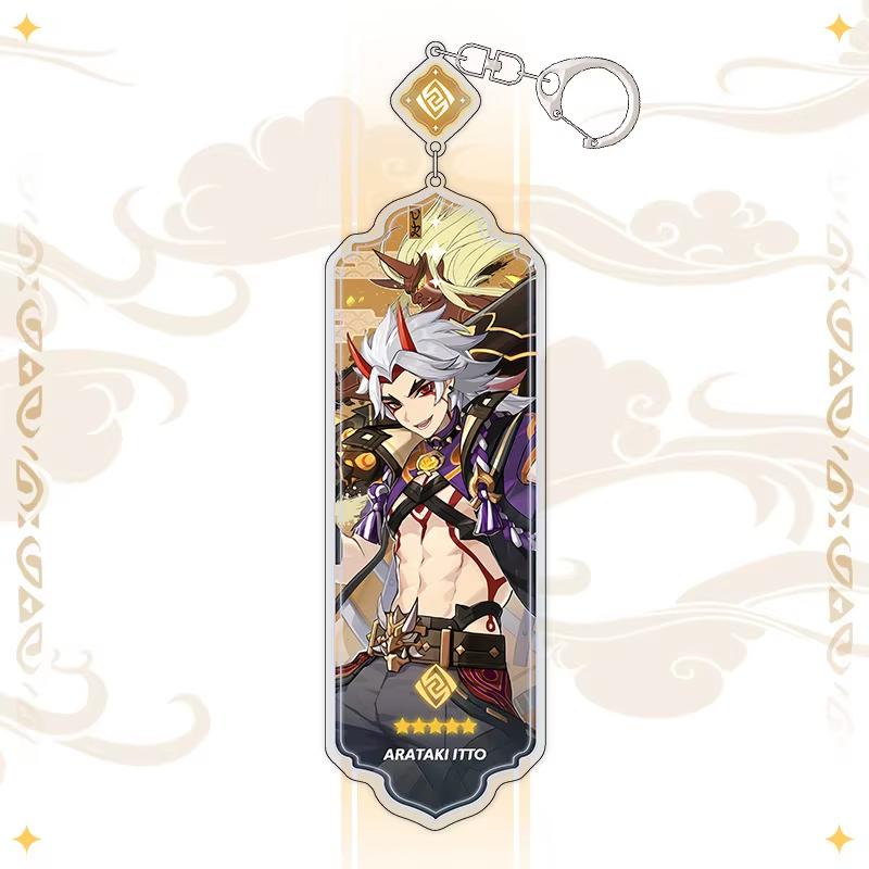 Portachiavi Anime Linnea Flins Durin Mualani Furina Arlecchino Accessori Portachiavi Genshin Impact Ciondolo Carino per Borsa Portachiavi Regalo