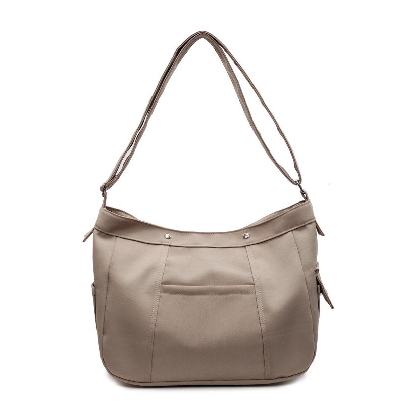 

Однотонная простая сумка-мессенджер большой вместимости новая всесезонная универсальная сумка через плечо повседневная для поездок на работу женская сумка-тоут one size fits all хаки