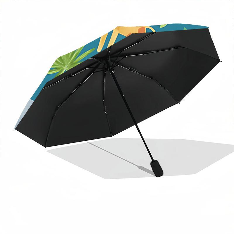 1pc Safari Jungle Fashionable Auto Opening/Closing Folding Umbrella with 8 Bones, Windproof Portable, Daily Use300
