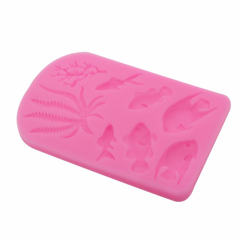 תבנית סיליקון לפונדק, תבנית חימר, שוקולד, תבנית אפוקסי, אצות אוקיינוס, דגי אלמוגים