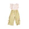 Girls' Flounce Top & Pants Set -Summer Outfit