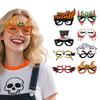 8Pcs Halloween Party Glasses Glitter Holiday Glasses Frames Halloween Decoration for Halloween Cosplay Party Holiday Favors