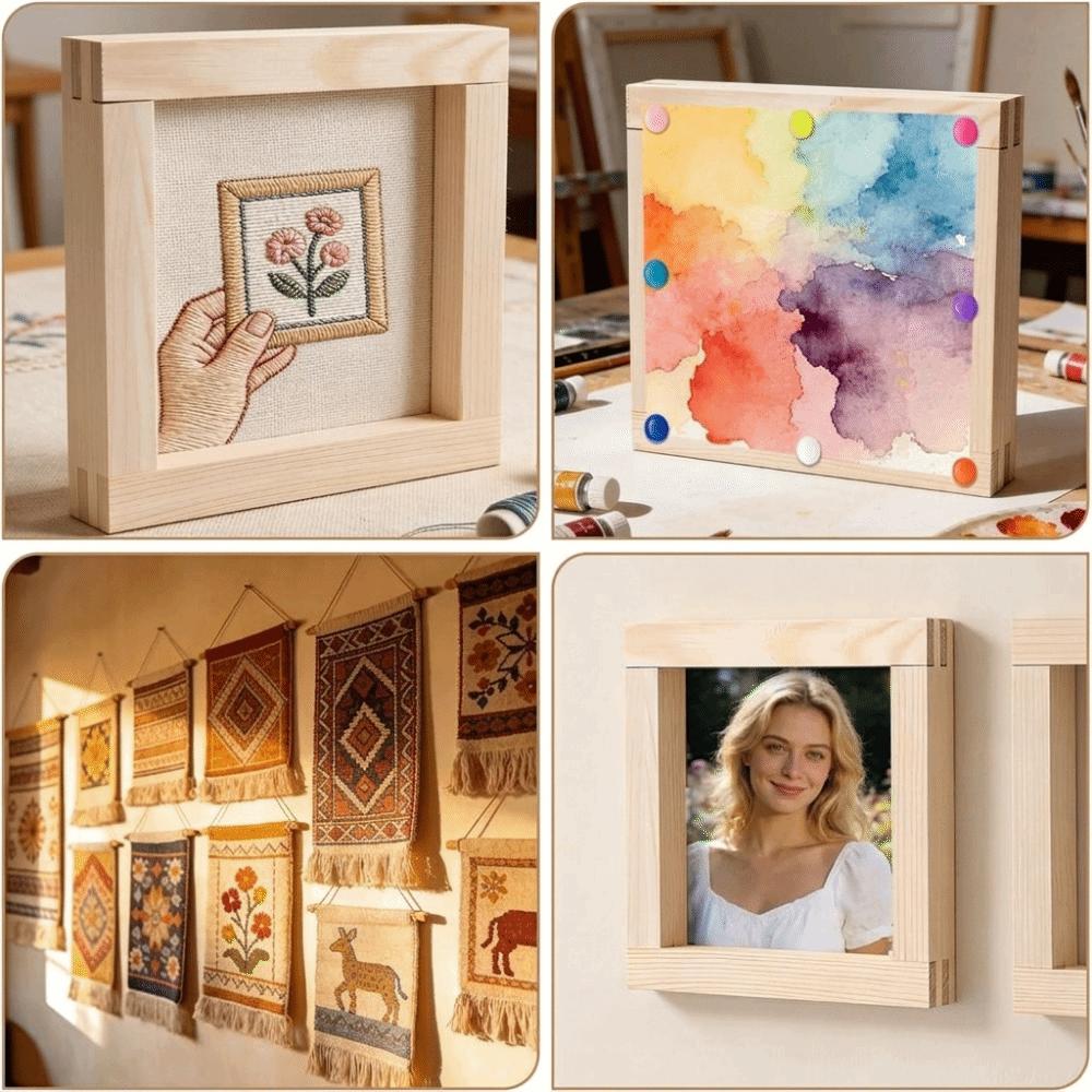 4/8/12Pcs Reusable Canvas Stretcher Bars Durable Wooden Frame Needlepoint Stretcher Bars DIY Craft