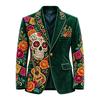 Men's Corduroy Business Casual Suit Jacket with Print