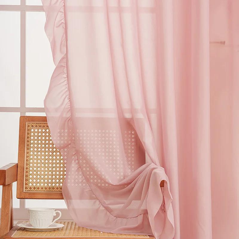 1 Panel Raff-Fenstervorhang, Romantische Raff-Vorhänge für Schlafzimmer, Wohnzimmer oder Esszimmer Bauernhaus Hütte Heimdekoration