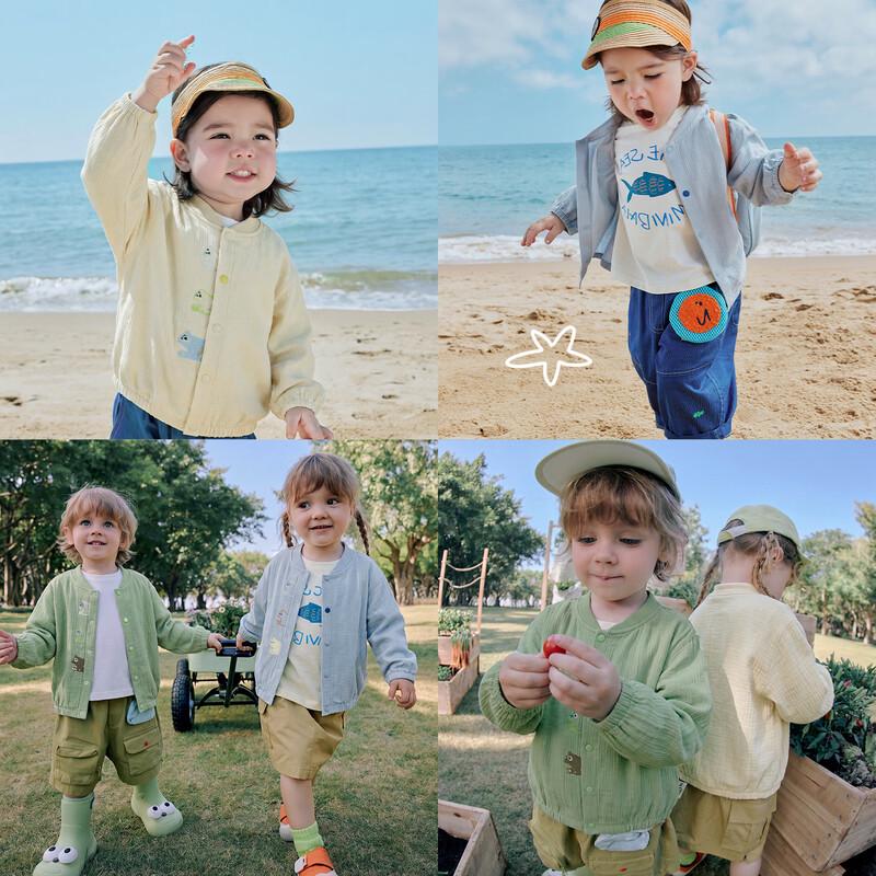 Mini Balabala Cotton Gauze Sun Protection Jacket for Babies and Kids
