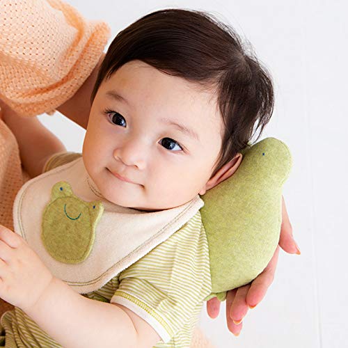 Y-1051 pompkins BABY 100% Organic Cotton Cuddle Pillow [Rabbit, Bear, and Dog Series] Made in Japan (Rabbit (Natural))