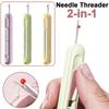 3Pcs Portable Seam Stitching Remover Stretchable Thread Picker 2 In 1 Needle Threader  Embroidery