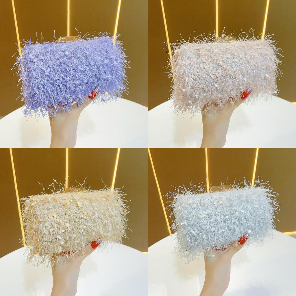 Polyester Abend-Clutch mit Kettenriemen für Party und Ausgehen
