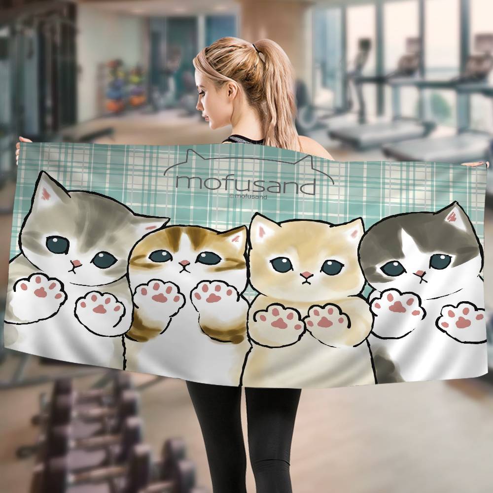 Funny Cat Mofusand Big Microfiber Beach Towels Quick Dry Towel Sand Beach Towels Pool Towel For Travel Swim Pool Yoga