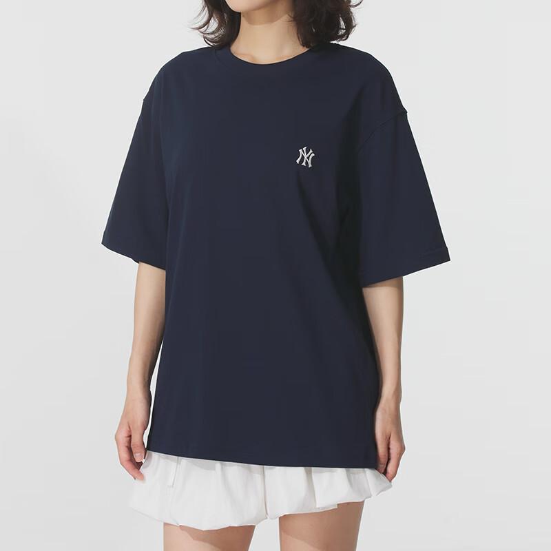 New MLB New York Yankees Basic Collection SS25 T Shirt Unisex Standard Navy Blue 3ATSB6153-50NYS