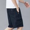 S-5XL Men's Loose Cotton Shorts Summer Streetwear Casual Cotton Cargo Shorts Breathable Zipper Pocket Fitness Knee Length Pants