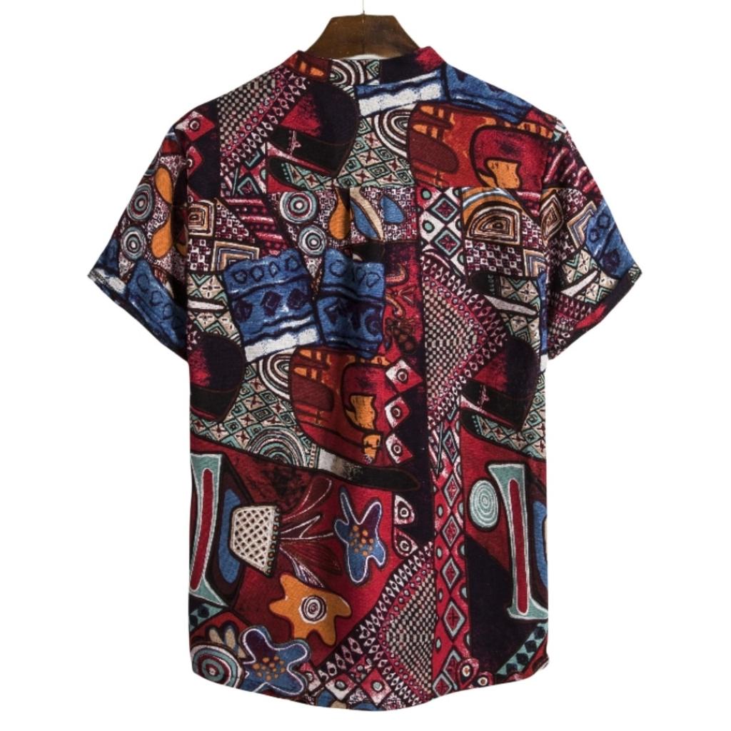 2026 New Hawaiian High Quality Shirts Men's Oversize Shirt Man Tiki Fashion Clothing Blouses Luxury Social T-shirts
