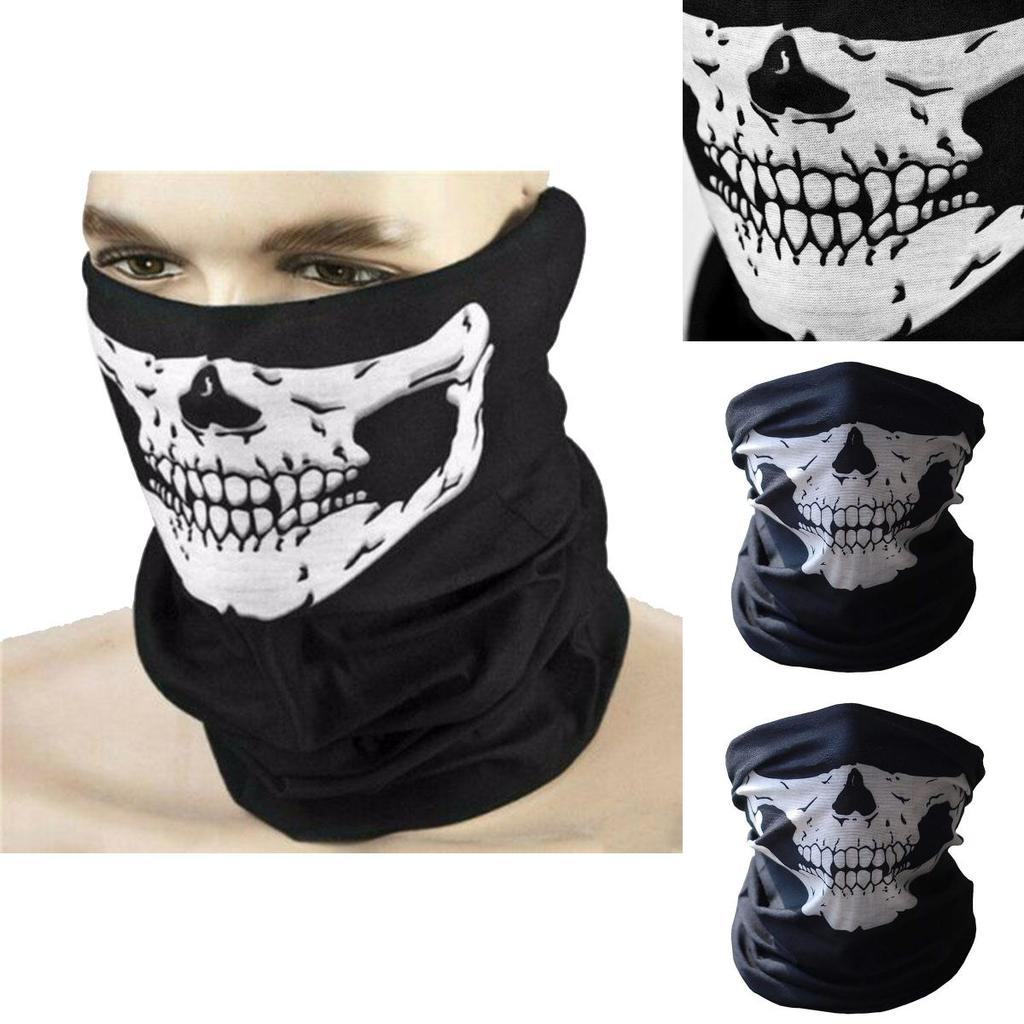 Geister Schädel Radsport Fahrradhelm Nacken Gesichtsmaske Mit Schnelltrocknender Vielseitigkeit Für Alle Jahreszeiten