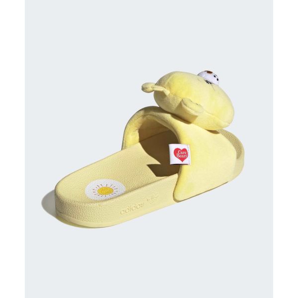 Care Bears X Adidas  Adilette Slide Preloved Yellow Women Sandals Almost-Yellow Footwear-White Preloved-Yellow KH9956