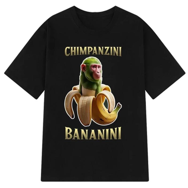 Italiano Brainrot Tralalero Tralala Tung Tung Tung Sahur Bombardiro Coccodrillo Maglietta Meme Divertente Uomo Donna Magliette di Cotone Y2k Top