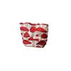 Retro Artistic Mushroom Jacquard Fabric Makeup Bag, Women'S Clutch Bag, Zippered Square Bag, Toiletry Bag