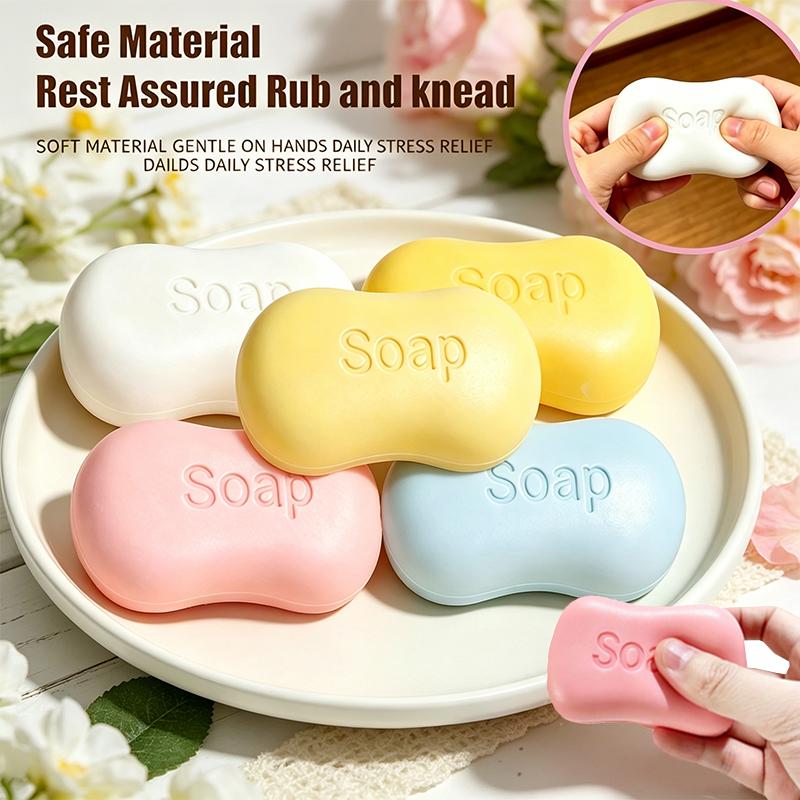 Imitation Soap Shaped Sensory Therapy Toy Multicolored Slow Rising Squishy Anxiety Heal Relax Release The Mood For Adults Gift