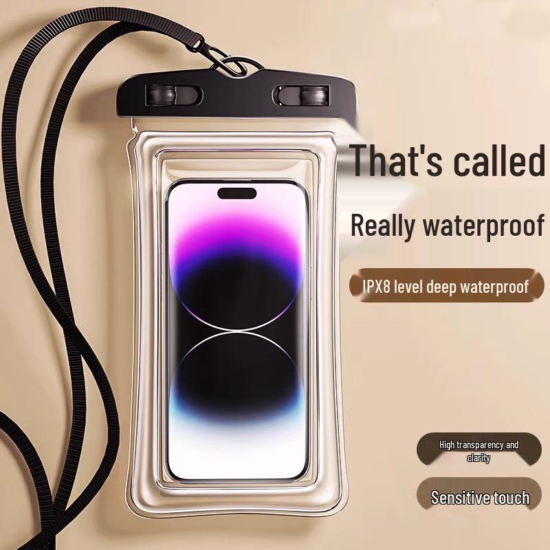 Waterproof Phone Bag with Touch Screen, Sealed Airbag, and Portable Protective Case for Swimming, Diving, and Rafting