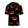 Men's Casual Short Sleeve T-Shirt Lightweight Breathable Fabric Crew Neck Halloween Pumpkin Print Comfortable Fit