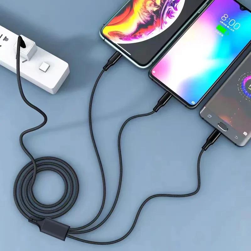 Cablu de Încărcare Rapidă 3 în 1 Tip C Lightning Micro USB pentru Mașină Fierbinte 2025 Stil Pentru Honda Civic XR-V HR-V City Accord Odyssey Spi