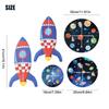 3-Tier Rocket Astronaut Cake Stand Rocket Outer Space Planet Cupcake Holder Kids Boys Favor Universe Birthday Party Supplies