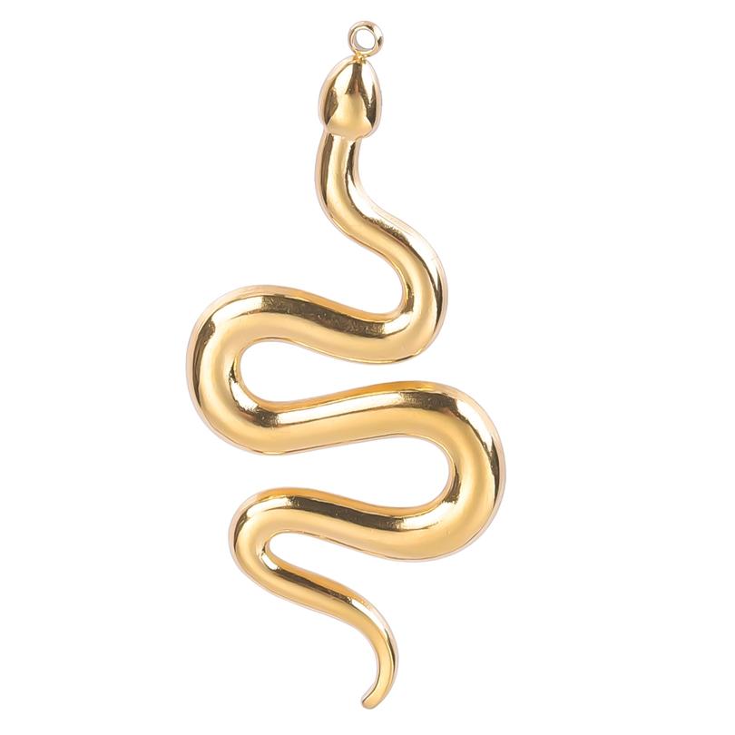 Different Style 3pcs Serpent Charm Stainless Steel Pendant Snake Pendant Charms For Jewelry Making Supplies Animal Punk Material