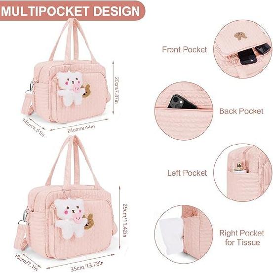 Lushandy Baby Wickeltasche Tote, Mama Tasche Niedliche Wickeltaschen Crossbody Babytaschen für Mädchen Pañaleras Para Beb