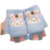 Kinder Herbst/Winter Fäustlinge mit Klappe - Niedliches Hasendesign für Jungen und Mädchen