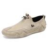 Leather casual shoes men's shoes overalls breathable lazy shoes leather shoes versatile shoes men's trendy shoes
